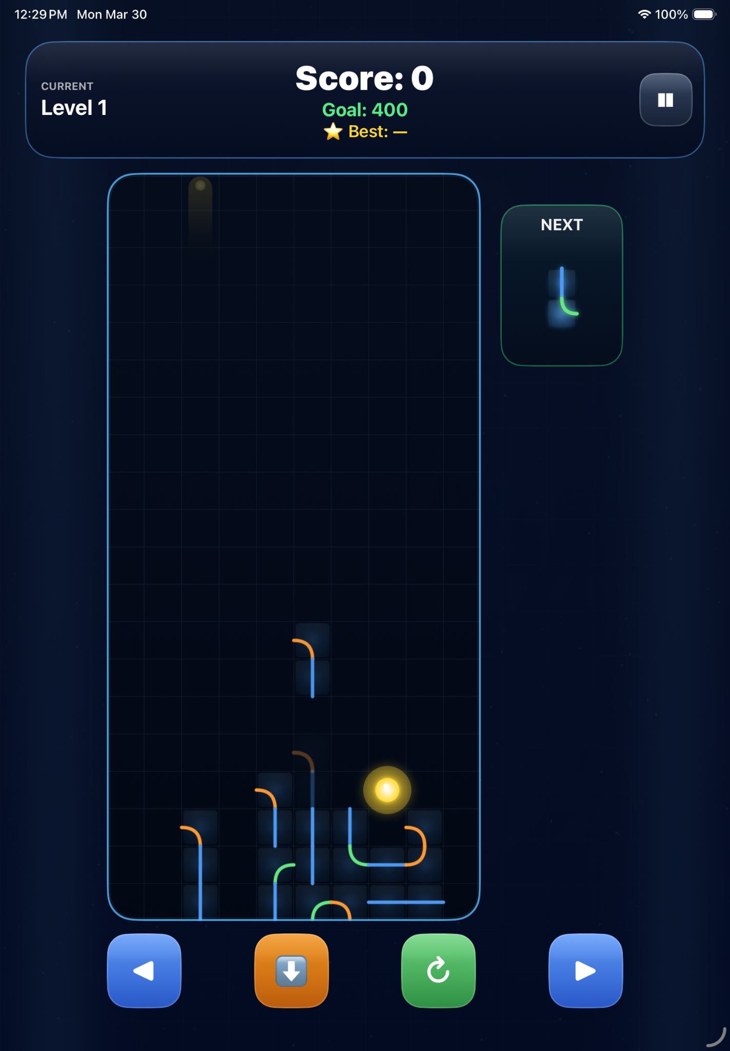 Orb Flow gameplay on iPad